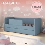 Детская кровать Romack Jenny 160х80 Голубой — фото фабрики Ромак Мебель